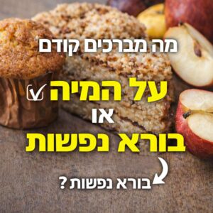 מה מברכים קודם על המחיה או בורא נפשות